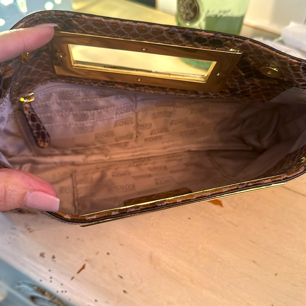 Michael Kors Python Leather Clutch - image 6